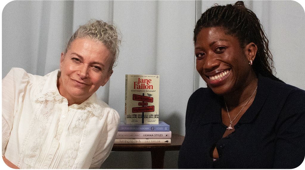 Jane Fallon with Second Act's Ateh Jewel