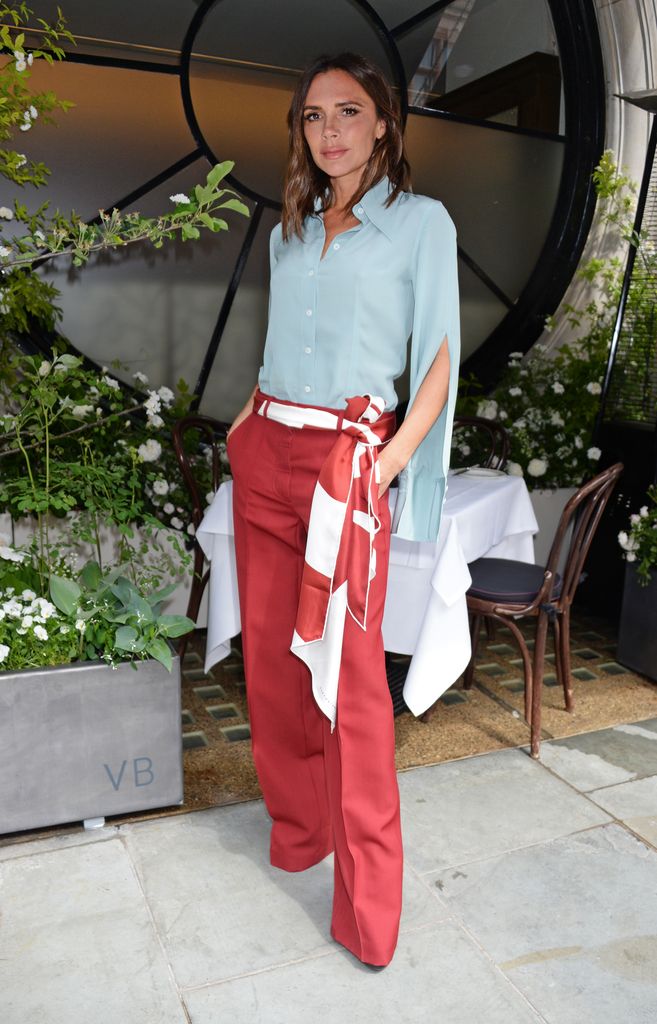 LONDON, ENGLAND - MAY 21:  Victoria Beckham unveils the Scott's Mayfair 2018 summer terrace which she designed in collaboration with florist Flora Starkey at Scott's Mayfair on May 21, 2018 in London, England.  (Photo by David M. Benett/Dave Benett/Getty Images for Victoria Beckham & Scotts Mayfair)