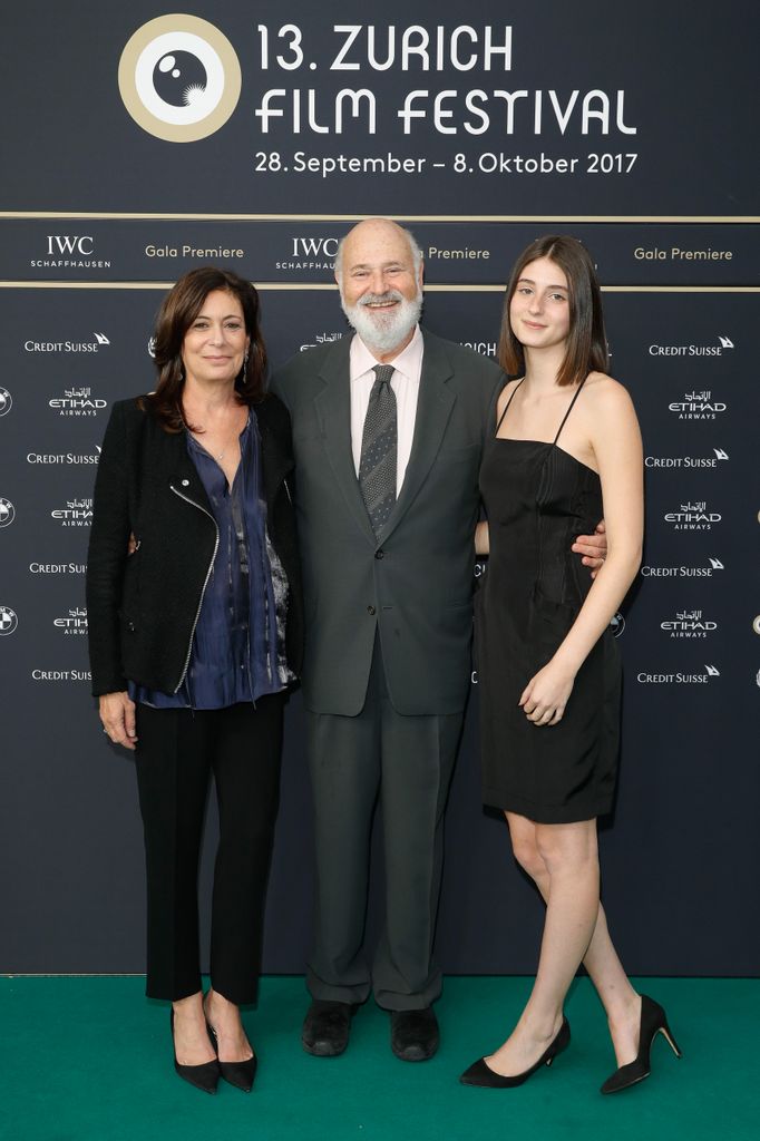 Rob Reiner with his wife Michele Reiner (L) and daughter Rony Reiner (R)