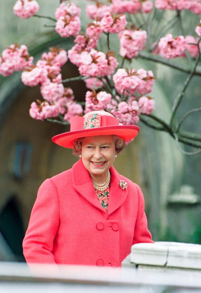 The Queen looked lovely in pink