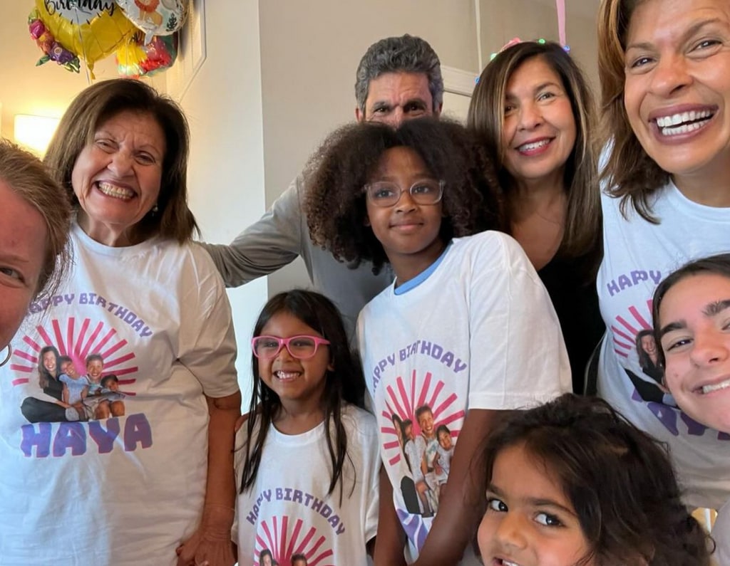 Photo posted by Hoda Kotb on Instagram October 8 2023 where she is pictured with her family while celebrating her sister Haya's birthday.