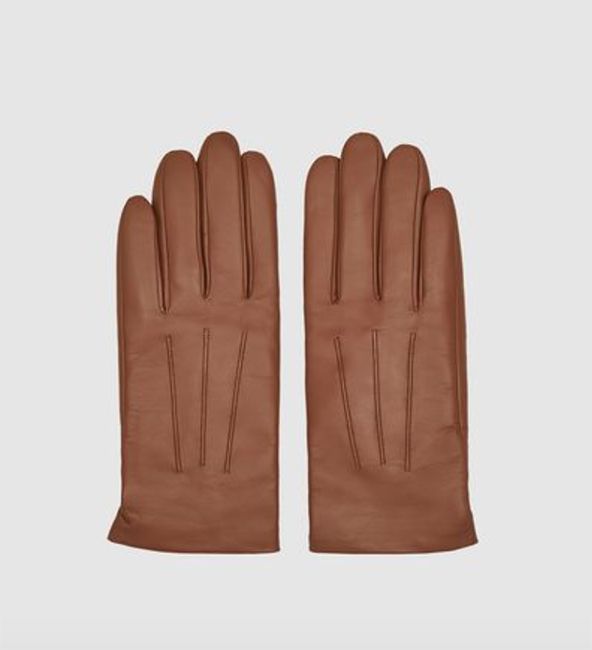 Reiss leather gloves