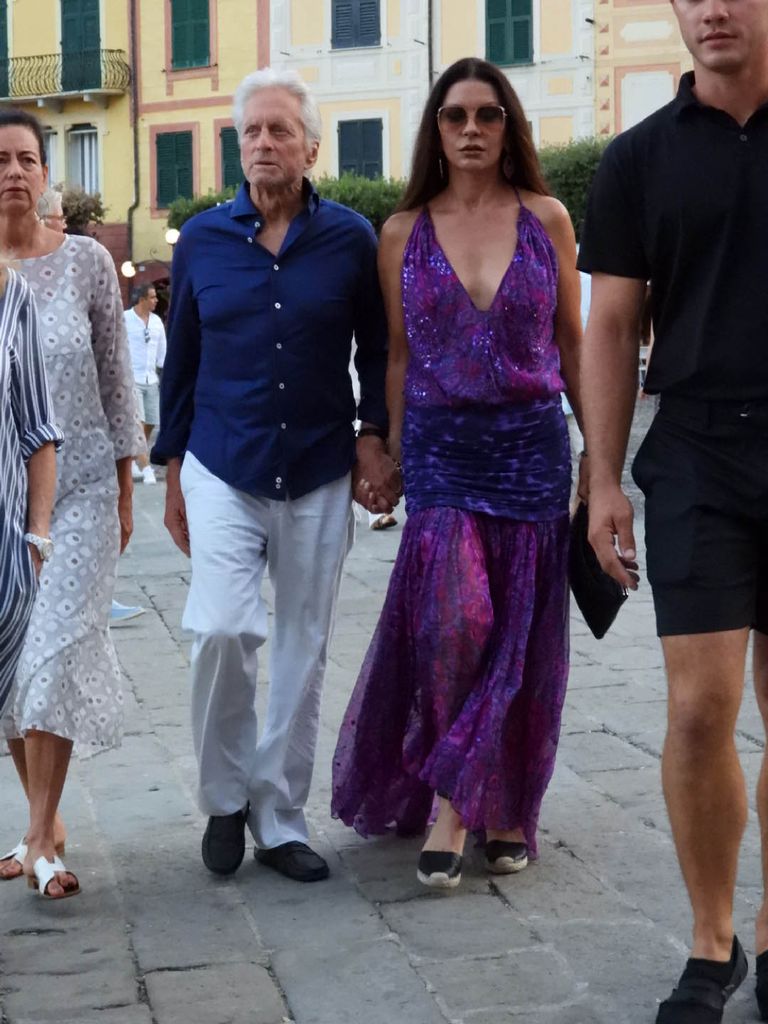Michael Douglas and Catherine Zeta-Jones in Portafino