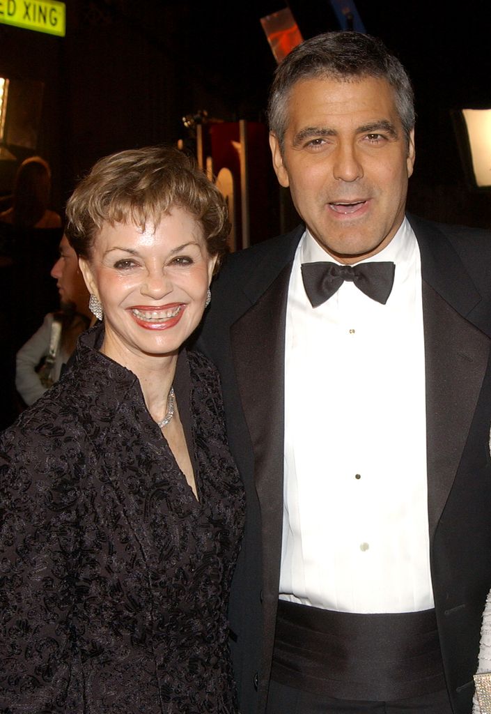 George Clooney and mom Nina Warren Clooney during "Ocean's Twelve" Los Angeles Premiere - Arrivals at Grauman's Chineese Theater in Los Angeles, California, United States.