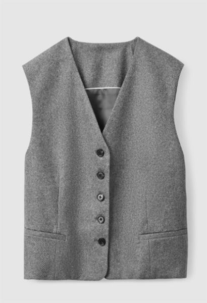 Single Breasted Evening Waistcoat  Black  Oliver Brown