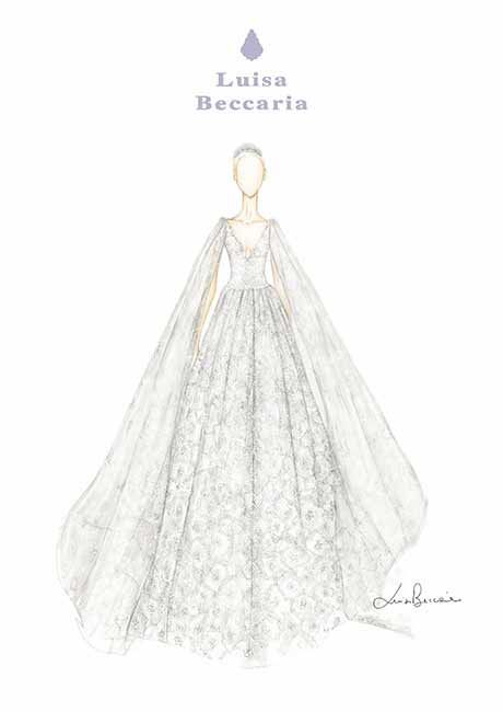 luisa beccaria second wedding dress