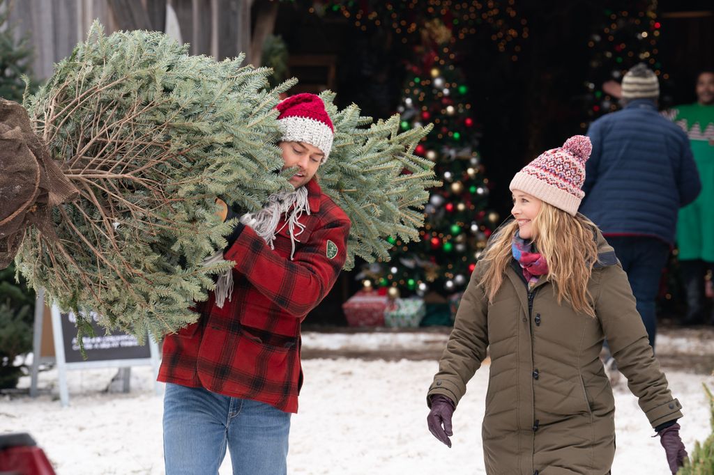 Christmas filming scene from Netflix