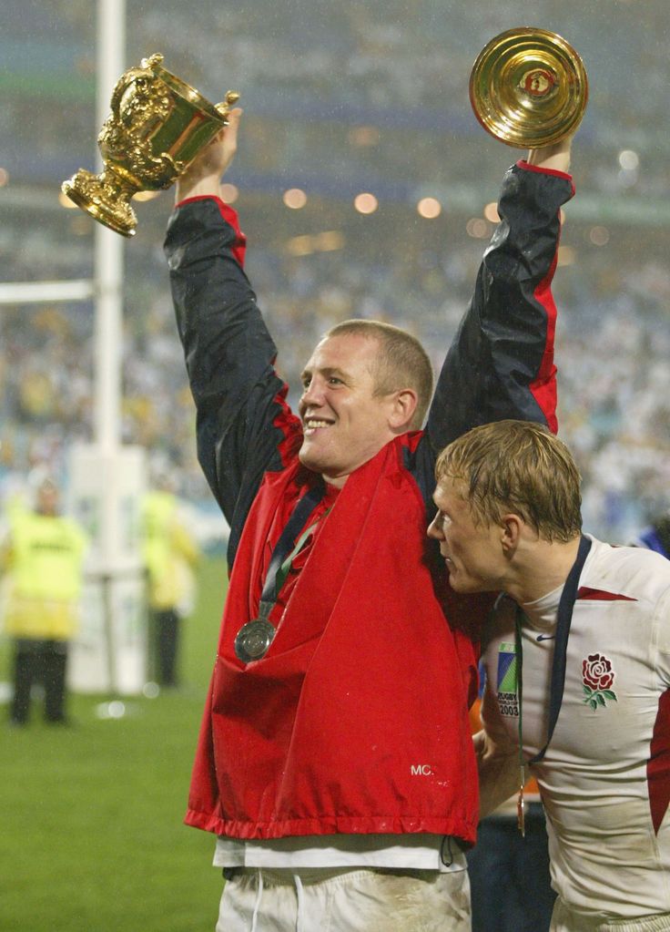 Mike Tindall of England celebrates after England won the Rugby World Cup Final match between Australia and England
