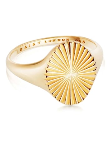 Daisy London Estée Lalonde Sunburst Signet Ring