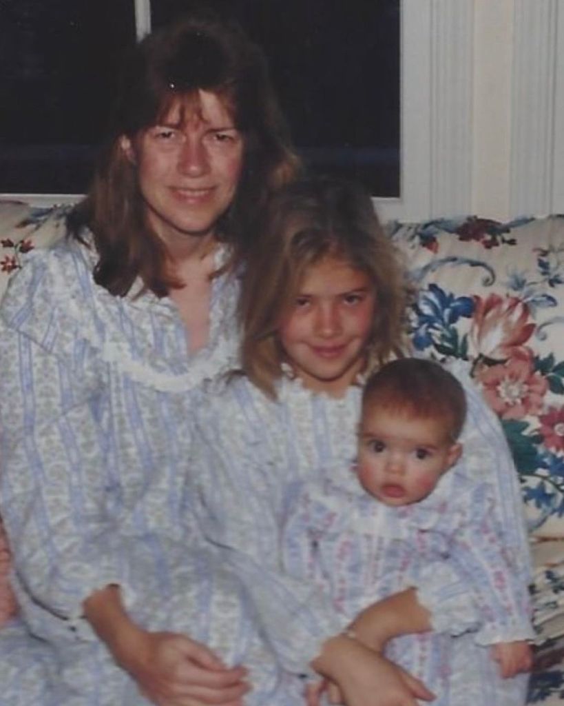 Christina Hall (middle) with her mom and sister Carly in the mid 1980s 