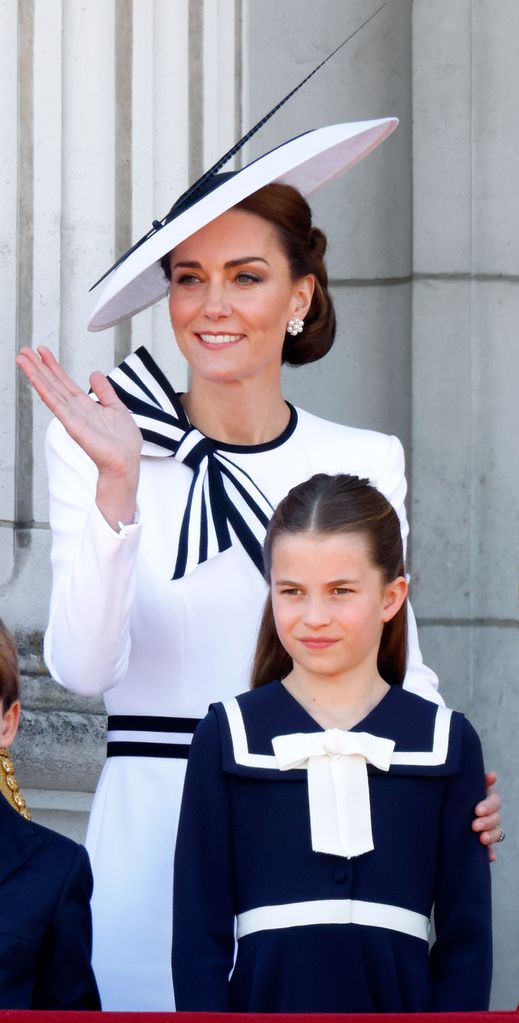 Princess Charlotte and Kate Middleton at Trooping the Colour 2024