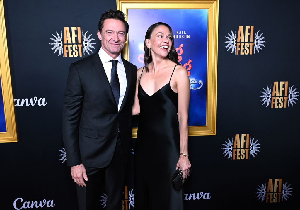 Hugh Jackman and Sutton Foster finally made their red carpet debut as a couple at the screening of "Song Sung Blue" during AFI FEST 2025