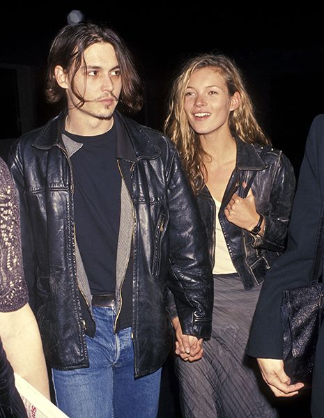 Kate Moss and Johnny Depp leather jackets