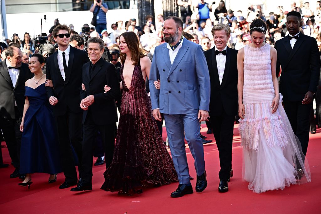 The cast of Kinds of Kindness walks the Cannes red carpet