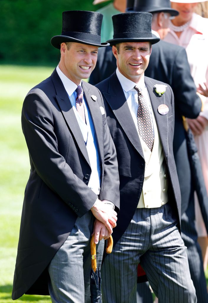 Prince William and Oliver Baker at Royal Ascot