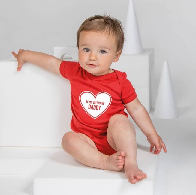 personalised valentines day baby grow
