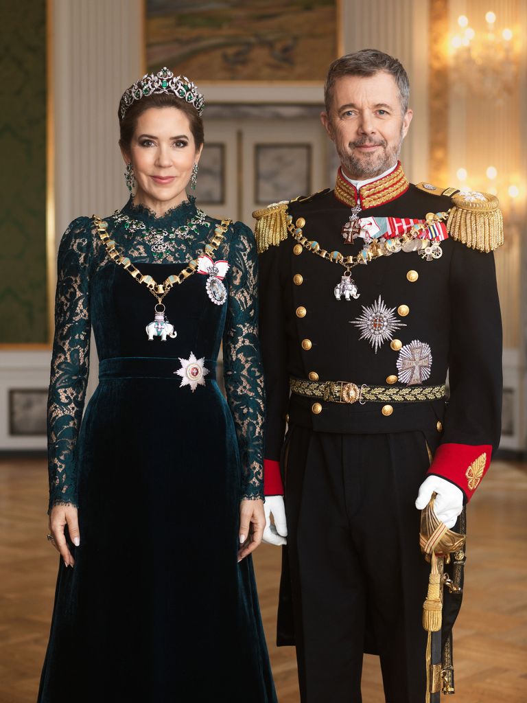 Queen Mary and King Frederik's gala portrait