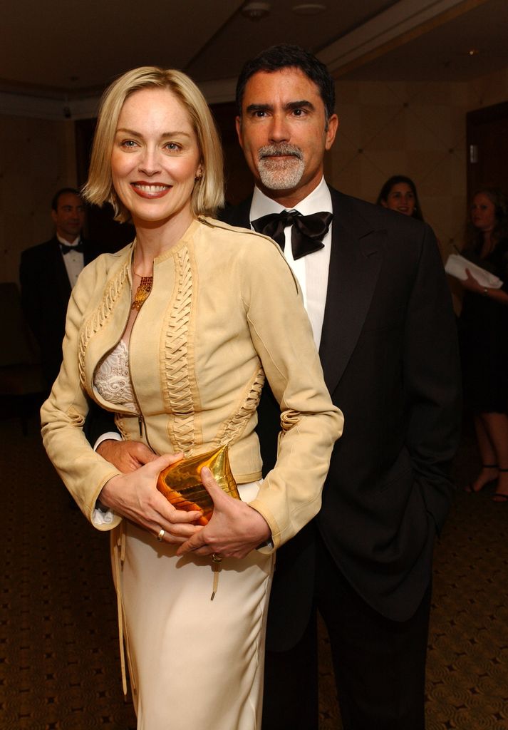 Sharon Stone and Phil Bronstein during 45th San Francisco International Film Festival - Film Society Awards Night - Inside at The Argent Hotel in San Francisco, California, United States.