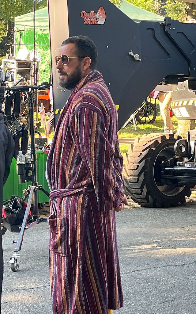  Adam Sandler is seen on the set of "Happy Gilmore 2" 