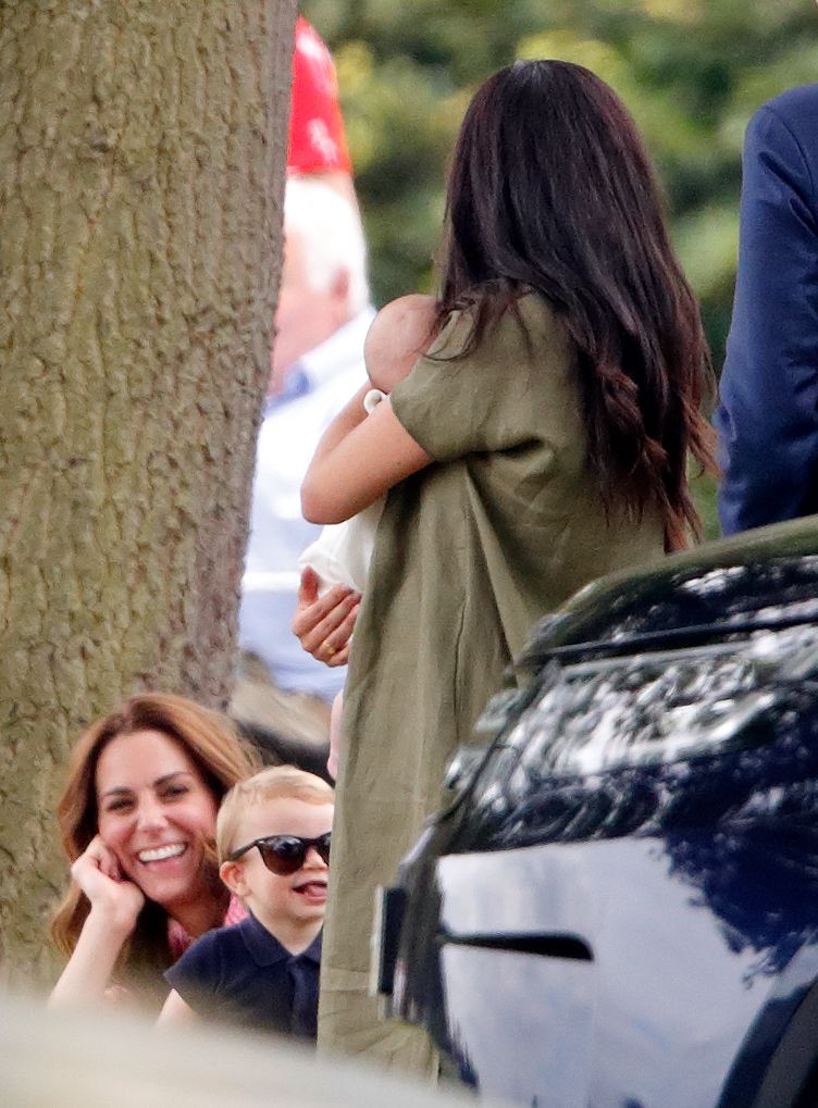 Kate Middleton laughs at Louis wearing sunglasses at the polo, 2019