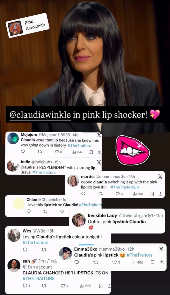 Claudia Winkleman's Lisa Eldridge magenta pink lipstick broke the internet