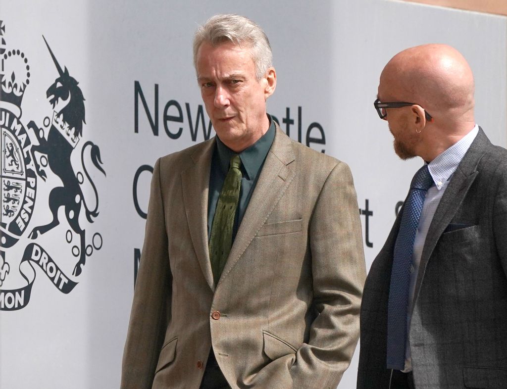 Stephen Tompkinson leaving Newcastle Crown Court after he was found not guilty of inflicting grievous bodily harm 