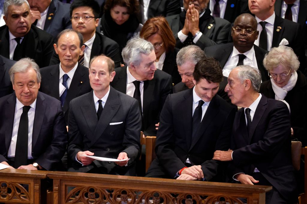 Prince Edward and Justin Trudeau paid their respects at the state funeral