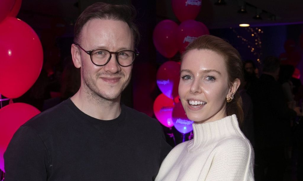 Kevin Clifton and Stacey Dooley at a party