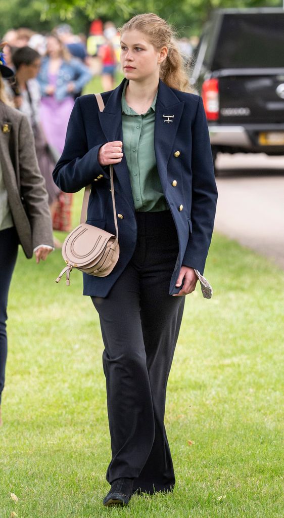 Lady Louise Windsor watches the Carriage Driving during the Royal Windsor Horse Show 2021