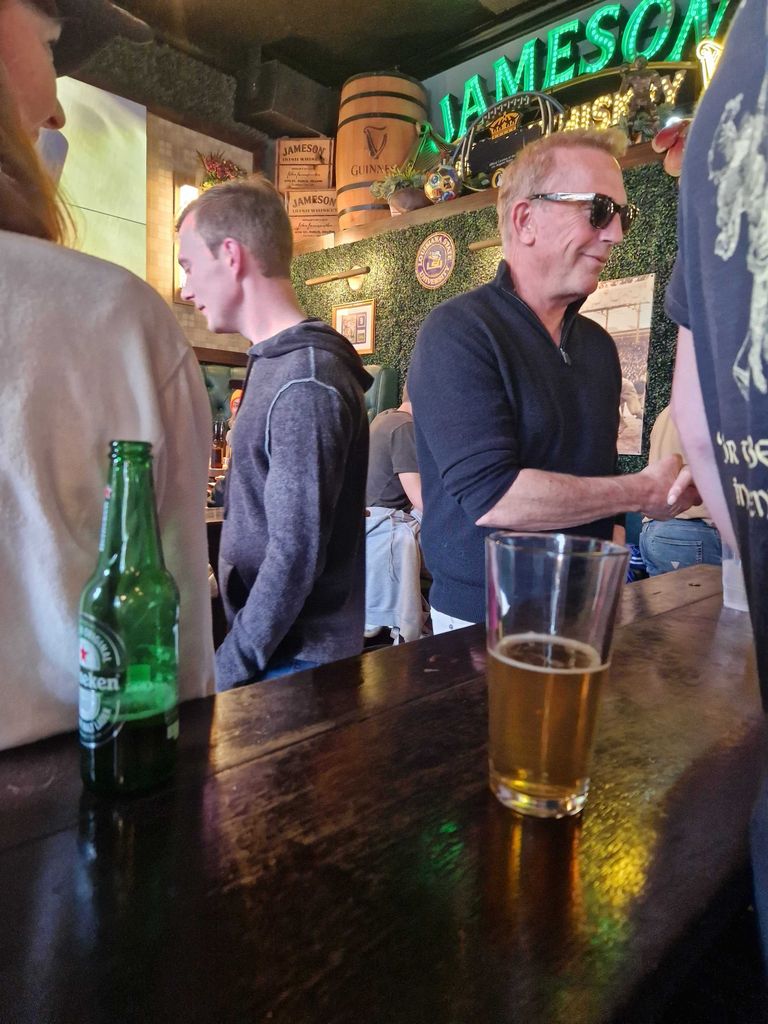 Kevin Costner spotted at a pub in Santa Monica