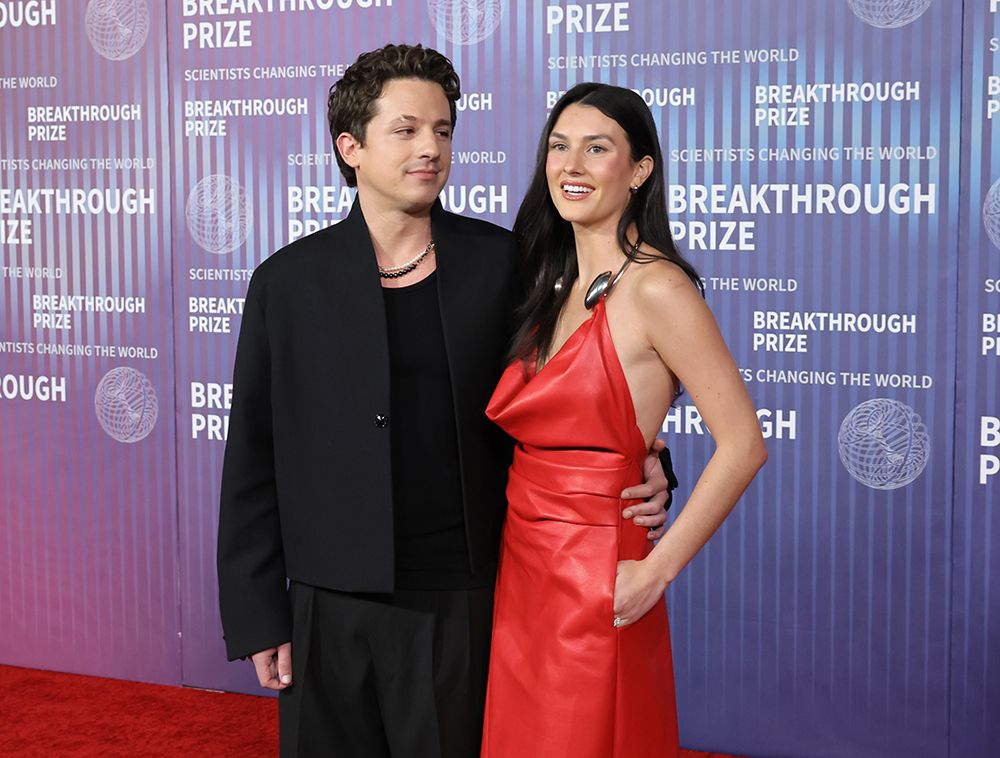 Charlie Puth and Brooke Sansone at the Breakthrough Prize ceremony