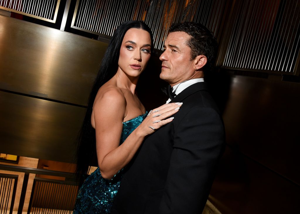 Katy Perry and Orlando Bloom at the Kering Caring for Women Dinner during New York Ready to Wear Fashion Week