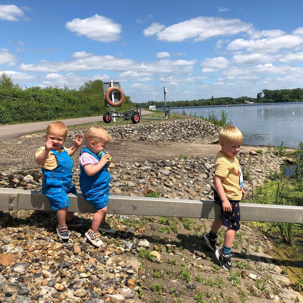 Helen Glover and her three kids