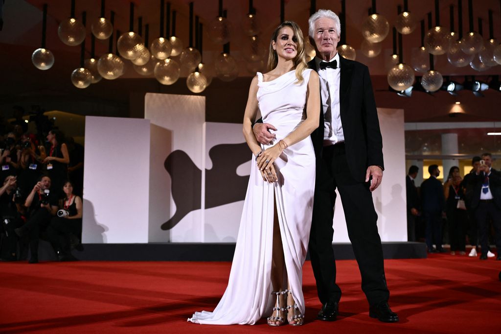 Richard Gere and Alejandra Silva attend the Filming Italy Venice Award red carpet during the 81st International Venice Film Festival at Venice Lido, on September 1, 2024