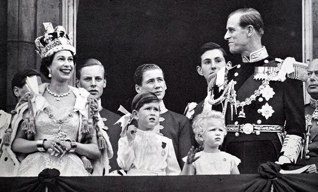 Princess Anne at Queens coronation 1953