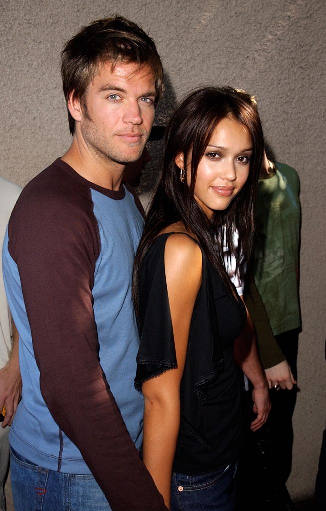 Jessica Alba & Michael Weatherly in 2001 at the Teen Choice Awards