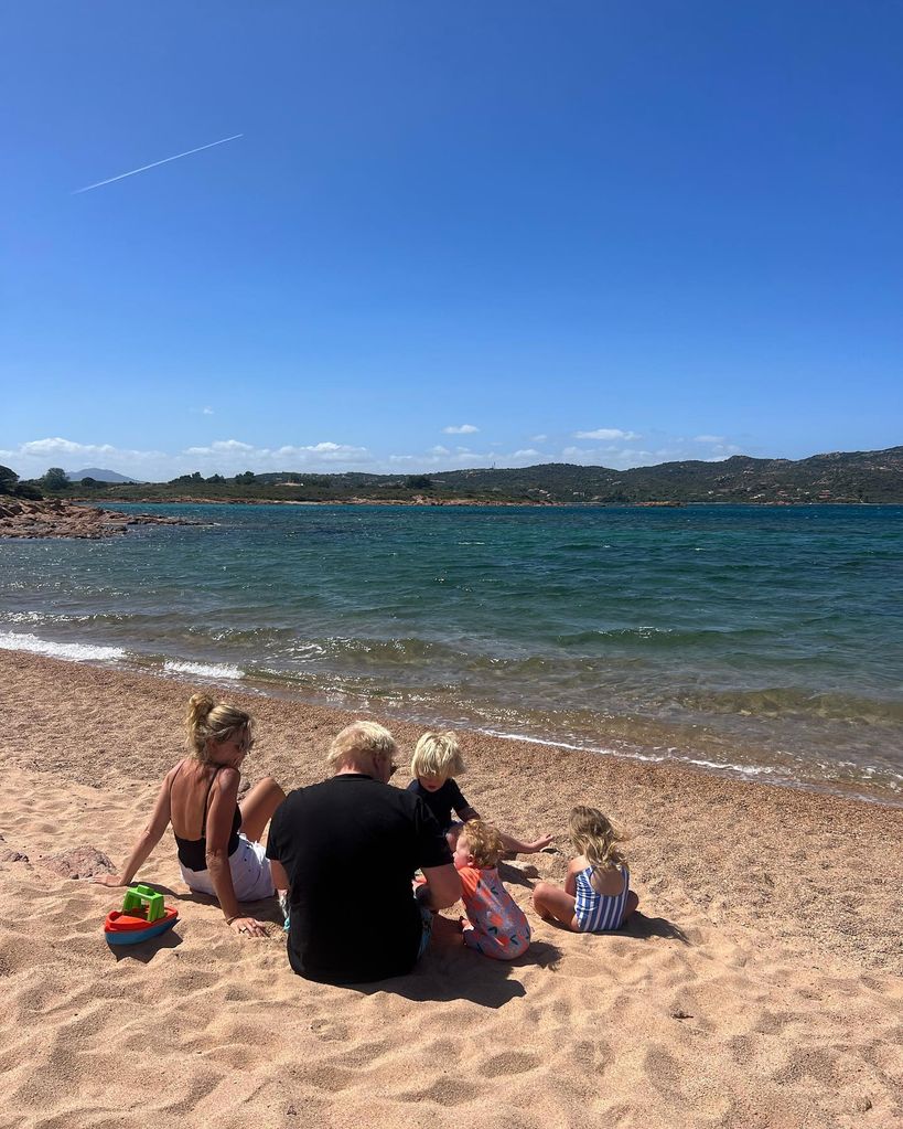 Carrie and her family enjoyed a trip to Sardinia