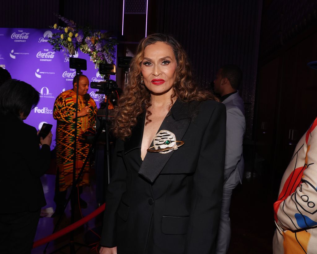  Tina Knowles attends National CARES Mentoring Movement's 10th Annual For The Love Of Our Children Gala at Edison Ballroom on March 06, 2025 in New York City. (Photo by Johnny Nunez/Getty Images for National CARES Mentoring Movement)