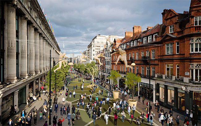 London oxford street pedestrian plans