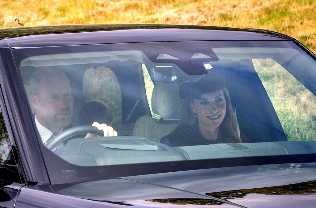 william and kate in car