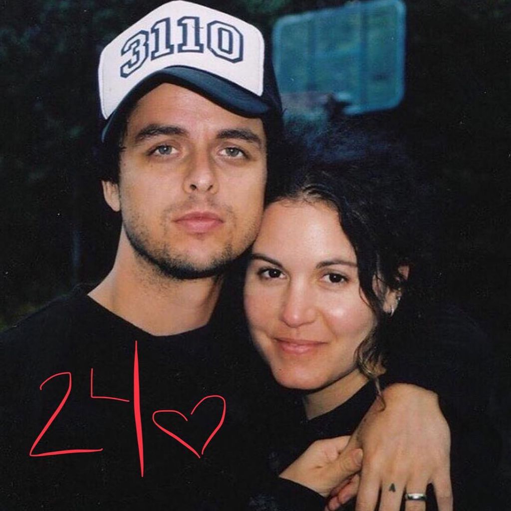 photo of billie joe armstrong and wife adrienne in younger years