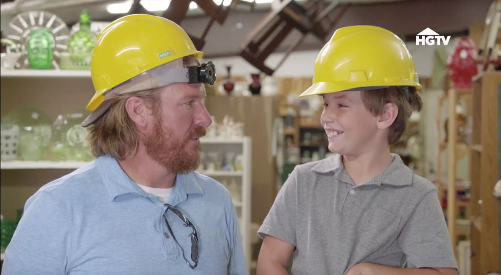 Chip Gaines and son Duke in Fixer Upper