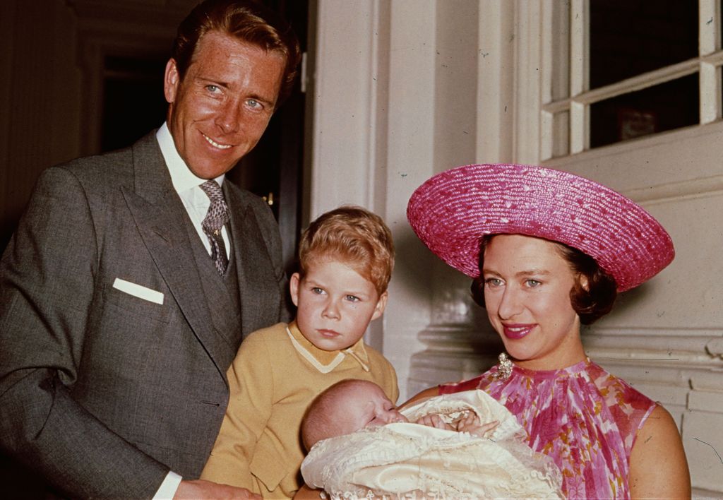 Antony Armstrong-Jones and Princess Margaret with David Armstrong-Jones and a baby Lady Sarah Chatto