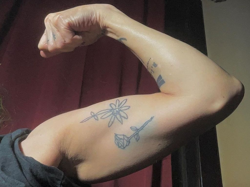 Pauley Perrette shows off her toned and tattooed bicep in new photo shared on Instagram