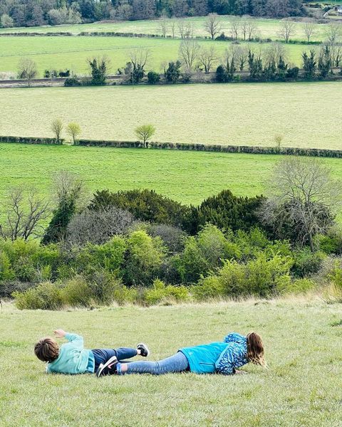 peter andre kids rolling down hill