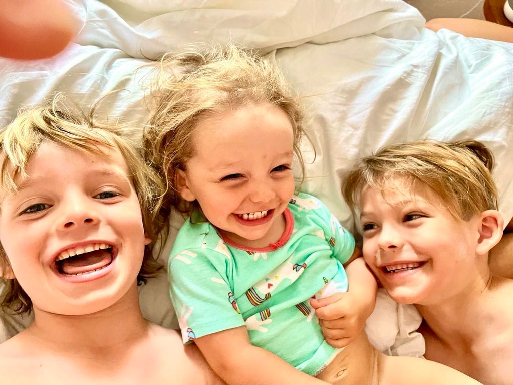 Sean Maguire's three children, Flynn Patrick, Amèlie Rose, and Leo James