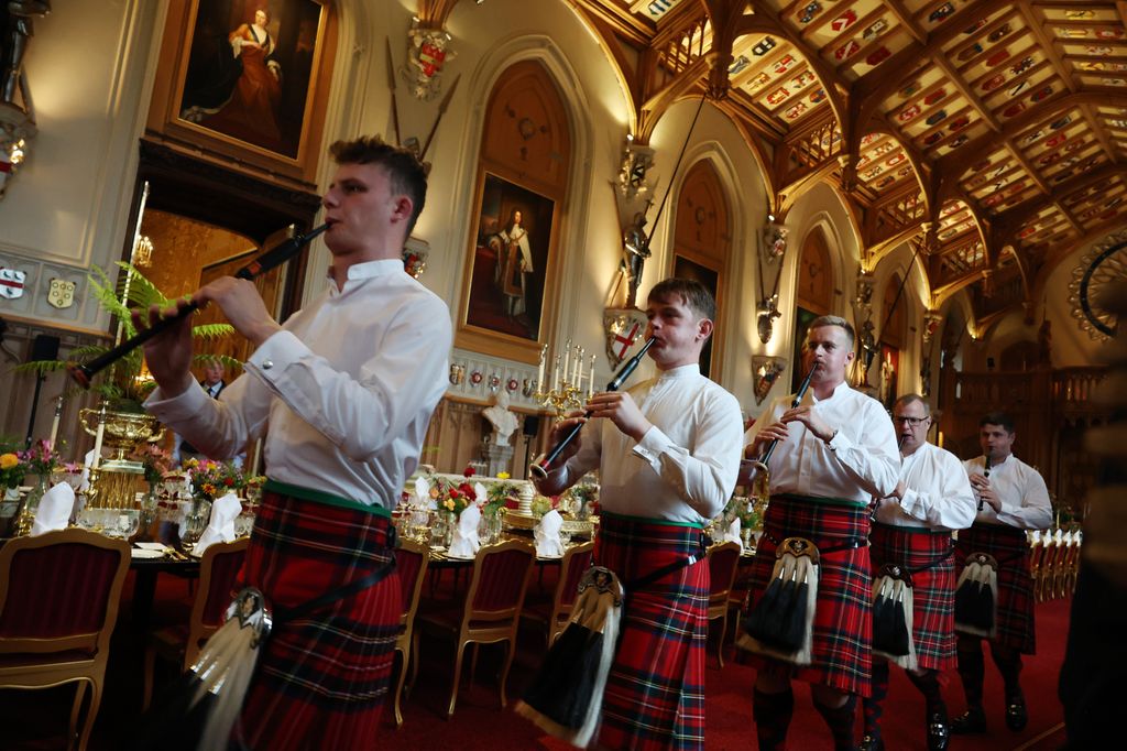 Members of the The 1st Battalion The Scots Guards practicing