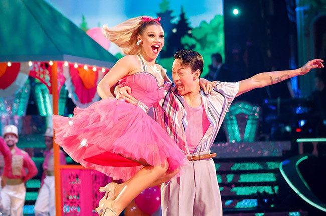 Molly Rainford and Carlos Gu performing their Jive on Strictly
