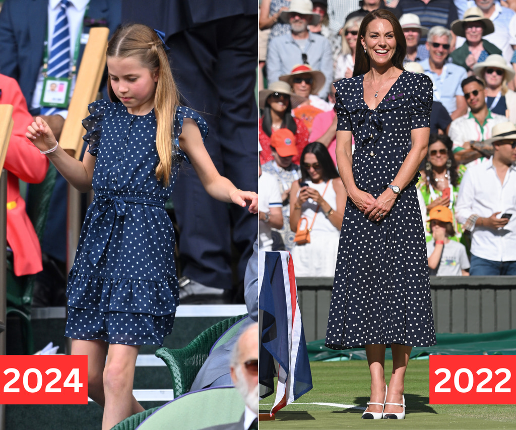 Deuce: Princess Charlotte copied her mum's Wimbledon style