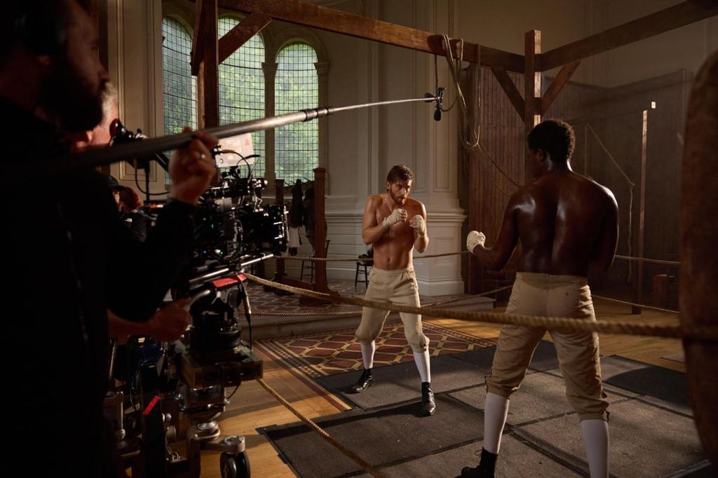 BTS picture in a boxing ring